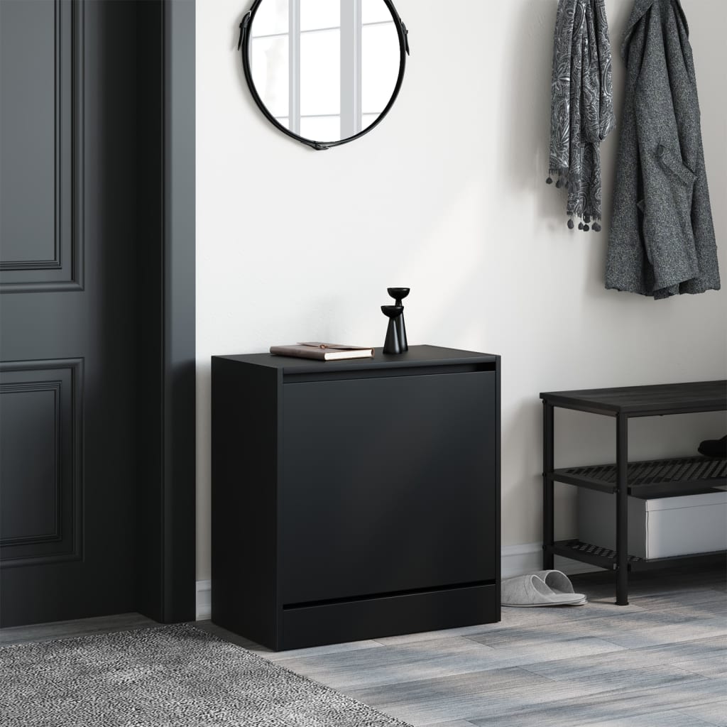 Schuhschrank Schwarz 60x34x63,5 cm Holzwerkstoff - Pazzar.ch