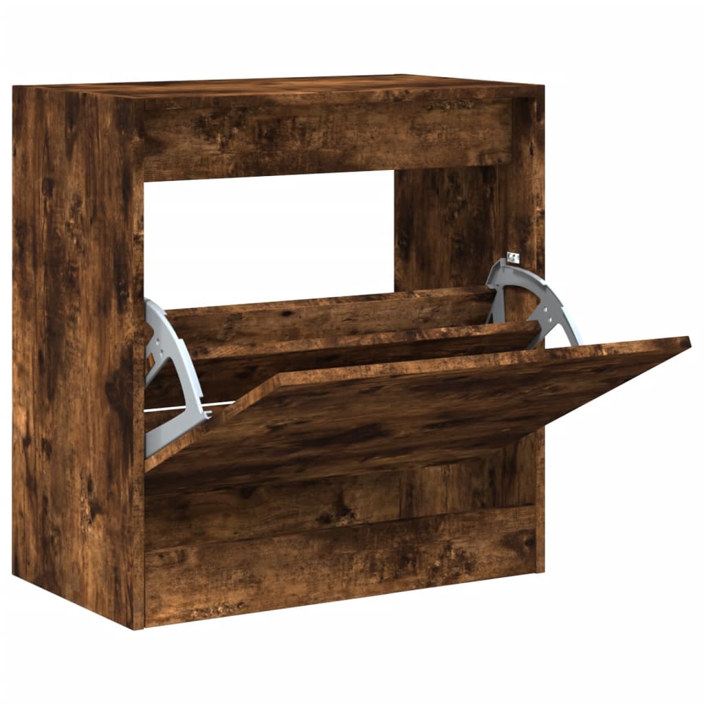 Schuhschrank Räuchereiche 60x34x63,5 cm Holzwerkstoff - Pazzar.ch