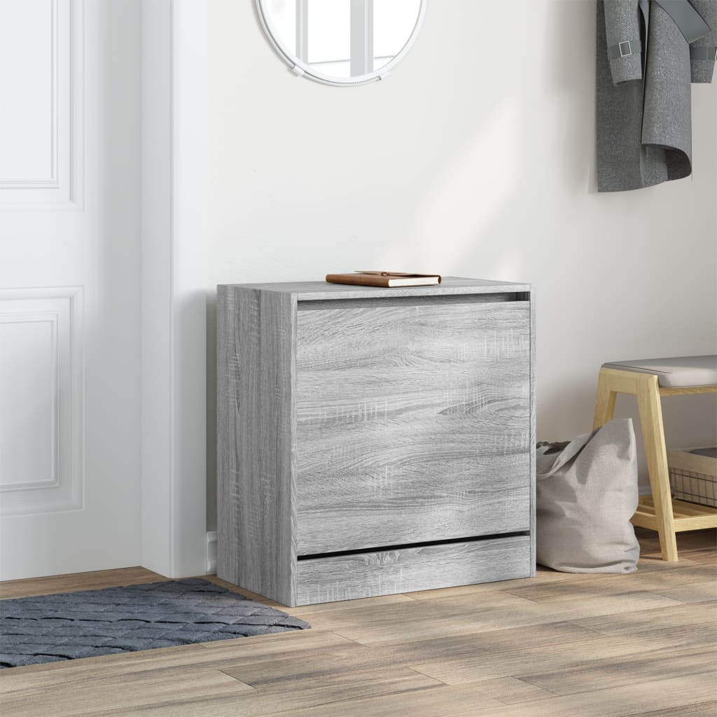 Schuhschrank Grau Sonoma 60x34x63,5 cm Holzwerkstoff - Pazzar.ch