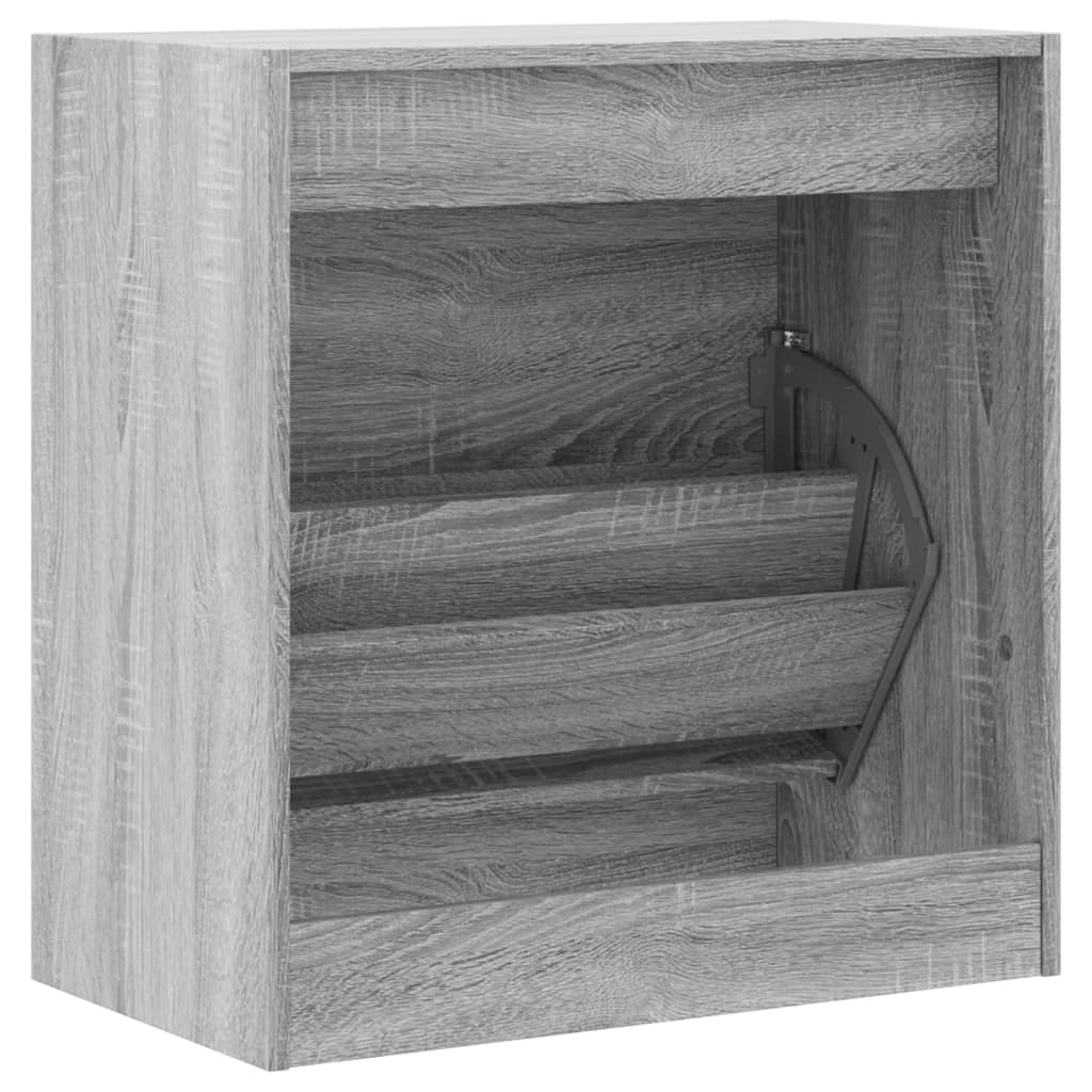 Schuhschrank Grau Sonoma 60x34x63,5 cm Holzwerkstoff - Pazzar.ch