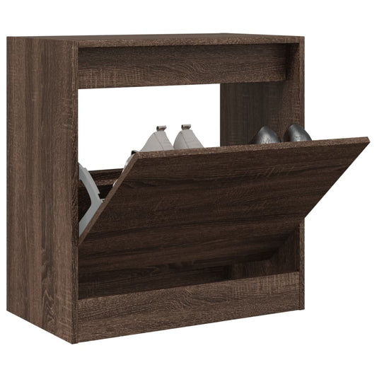 Schuhschrank Braun Eichen-Optik 60x34x63,5 cm Holzwerkstoff - Pazzar.ch