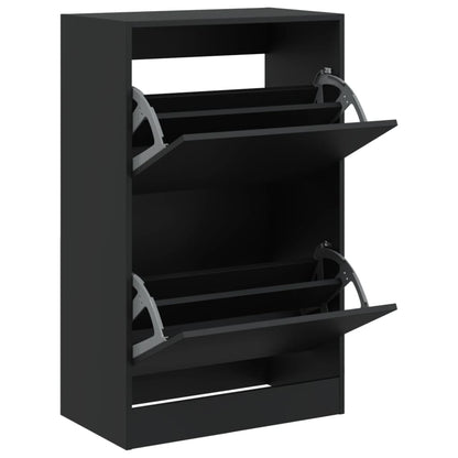 Schuhschrank Schwarz 60x34x96,5 cm Holzwerkstoff - Pazzar.ch