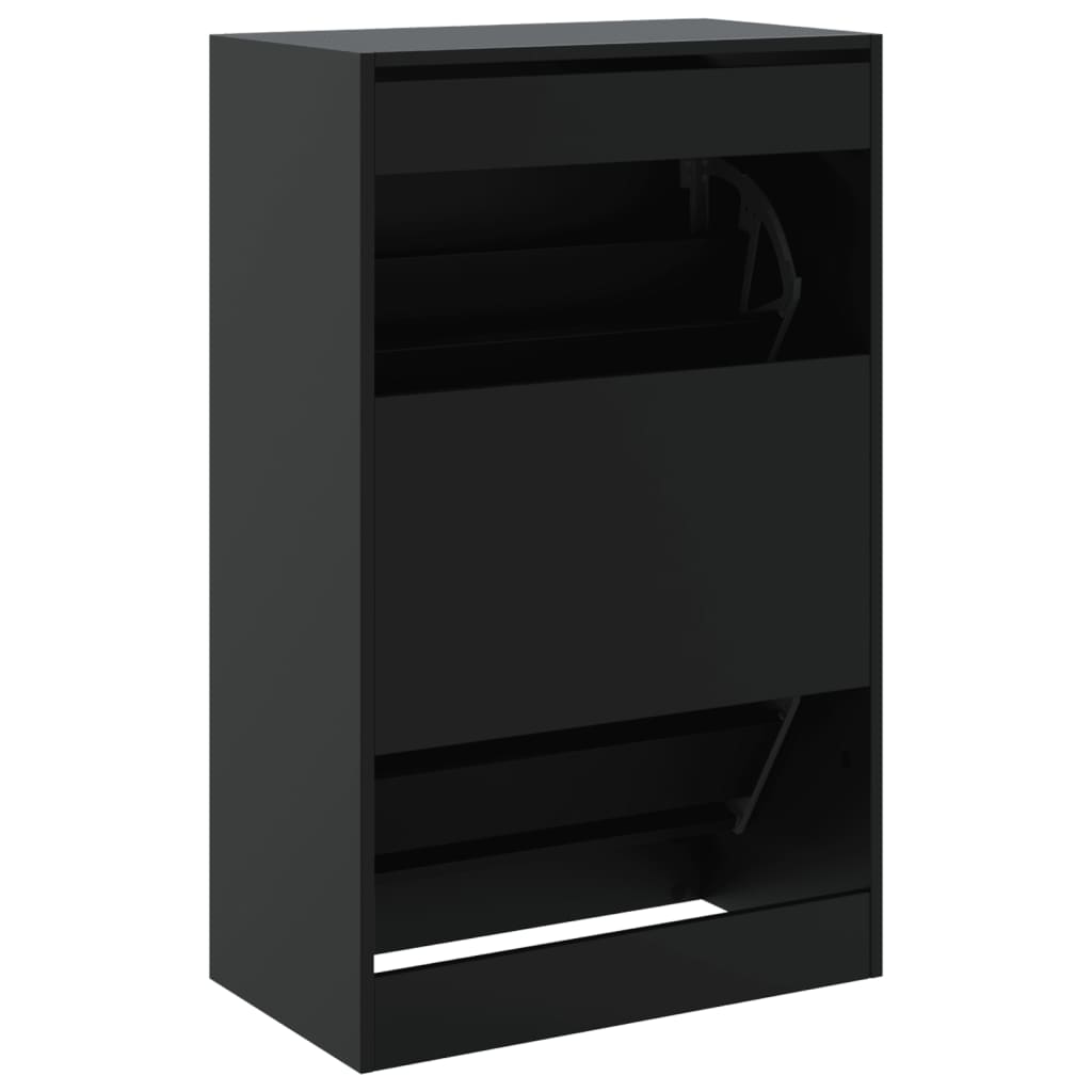 Schuhschrank Schwarz 60x34x96,5 cm Holzwerkstoff - Pazzar.ch