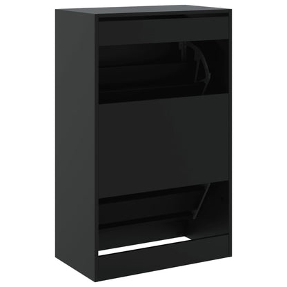 Schuhschrank Schwarz 60x34x96,5 cm Holzwerkstoff - Pazzar.ch