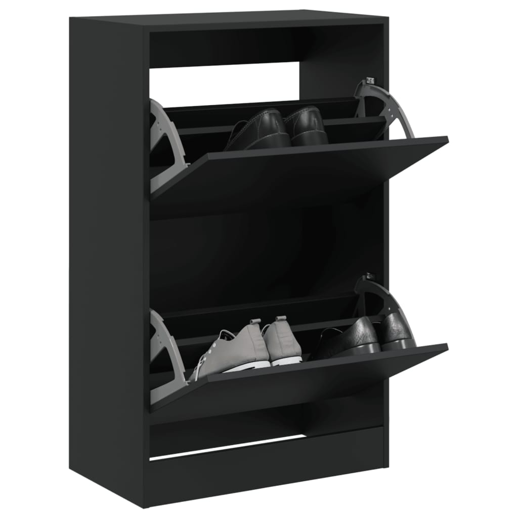Schuhschrank Schwarz 60x34x96,5 cm Holzwerkstoff - Pazzar.ch