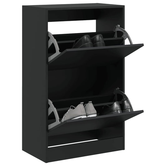 Schuhschrank Schwarz 60x34x96,5 cm Holzwerkstoff - Pazzar.ch
