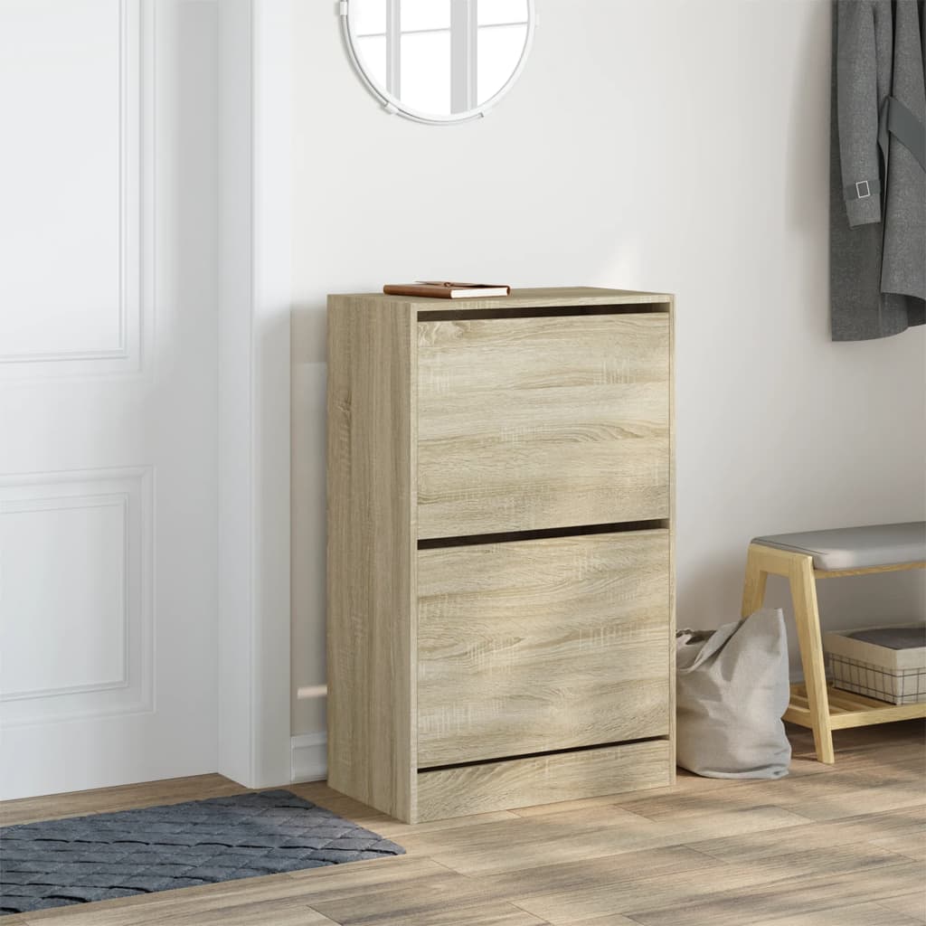 Schuhschrank Sonoma-Eiche 60x34x96,5 cm Holzwerkstoff - Pazzar.ch