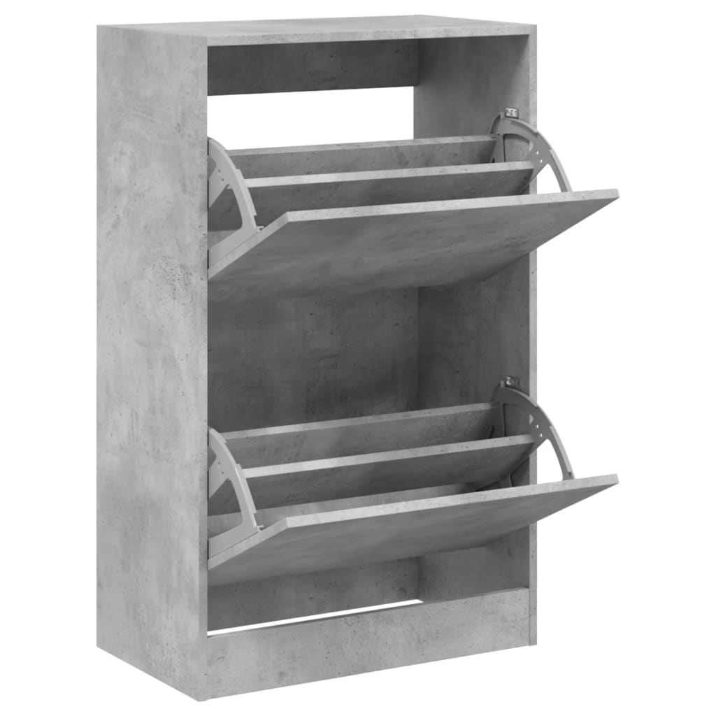 Schuhschrank Betongrau 60x34x96,5 cm Holzwerkstoff - Pazzar.ch