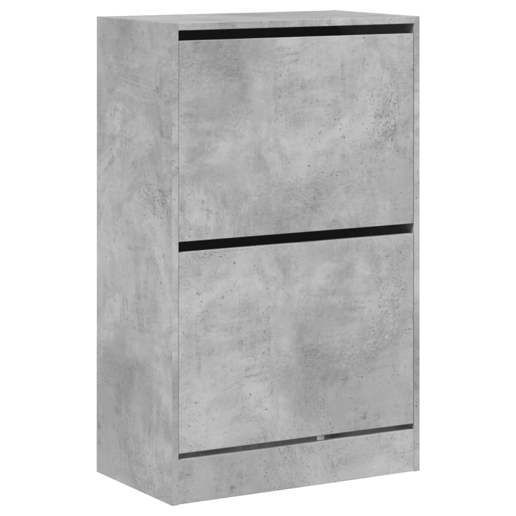 Schuhschrank Betongrau 60x34x96,5 cm Holzwerkstoff - Pazzar.ch