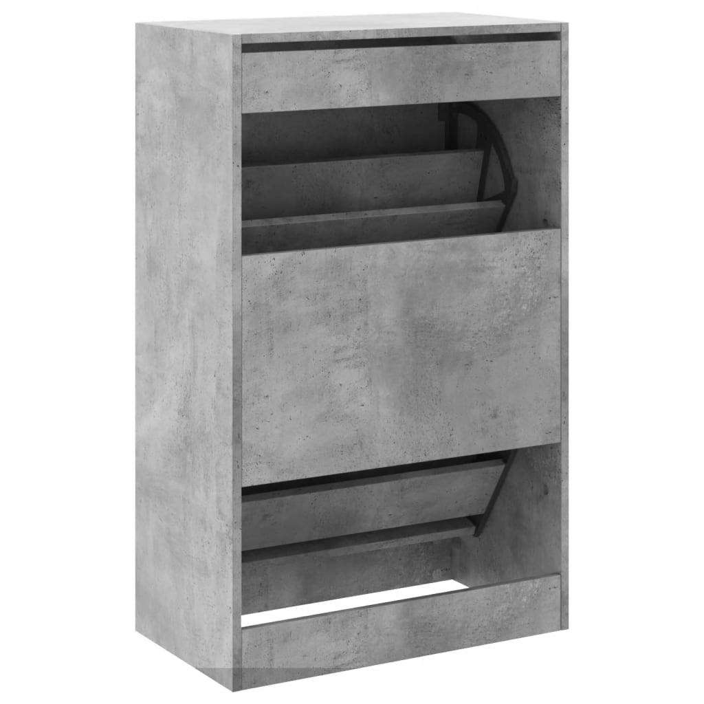 Schuhschrank Betongrau 60x34x96,5 cm Holzwerkstoff - Pazzar.ch