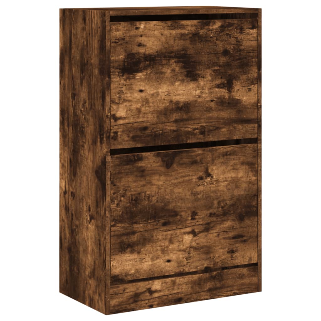 Schuhschrank Räuchereiche 60x34x96,5 cm Holzwerkstoff - Pazzar.ch