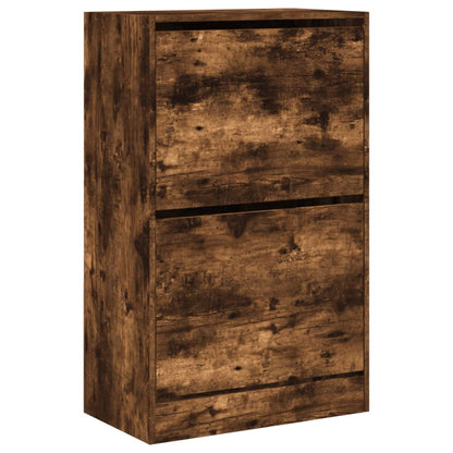 Schuhschrank Räuchereiche 60x34x96,5 cm Holzwerkstoff - Pazzar.ch