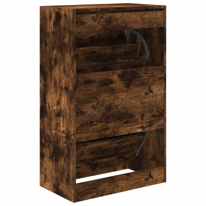 Schuhschrank Räuchereiche 60x34x96,5 cm Holzwerkstoff - Pazzar.ch