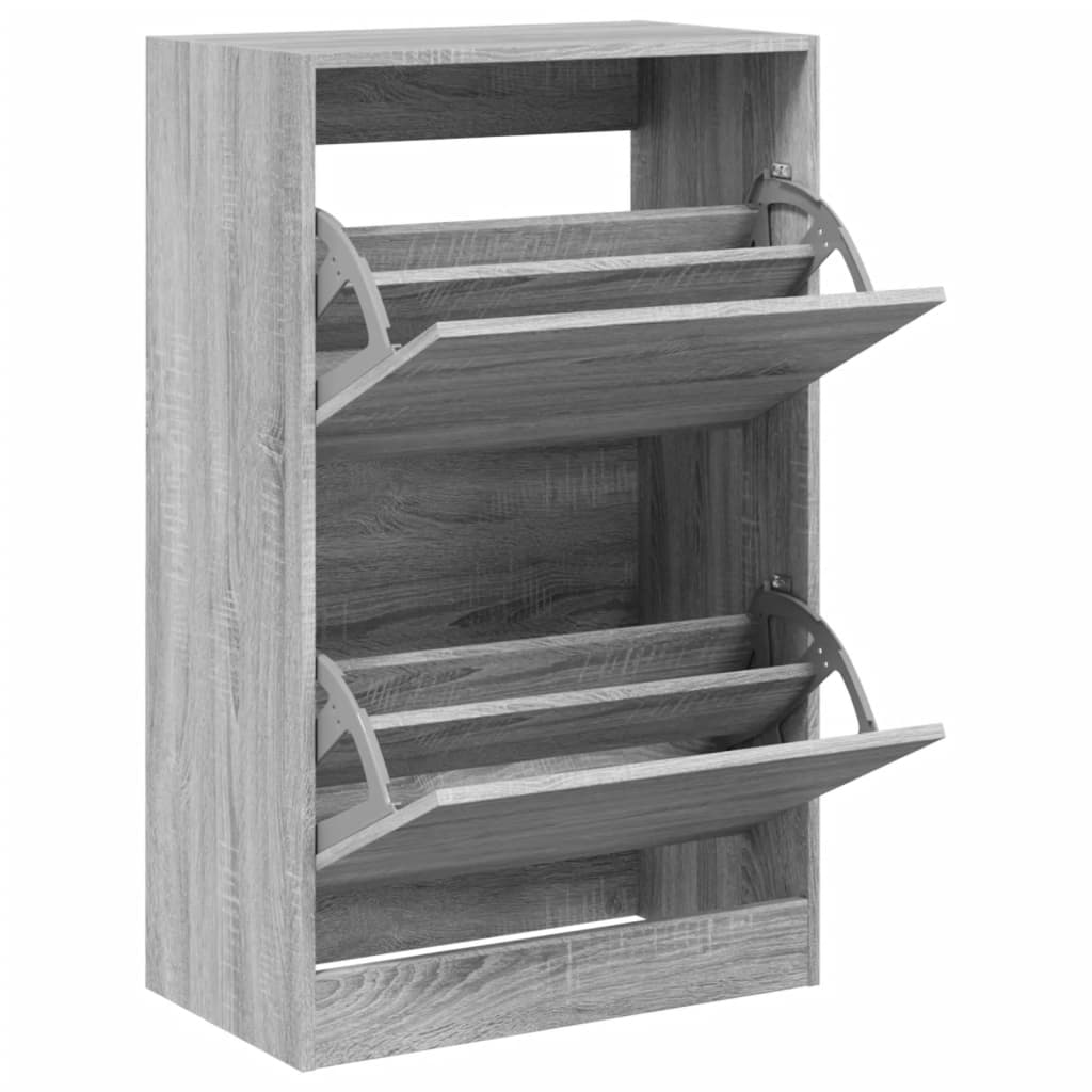 Schuhschrank Grau Sonoma 60x34x96,5 cm Holzwerkstoff - Pazzar.ch