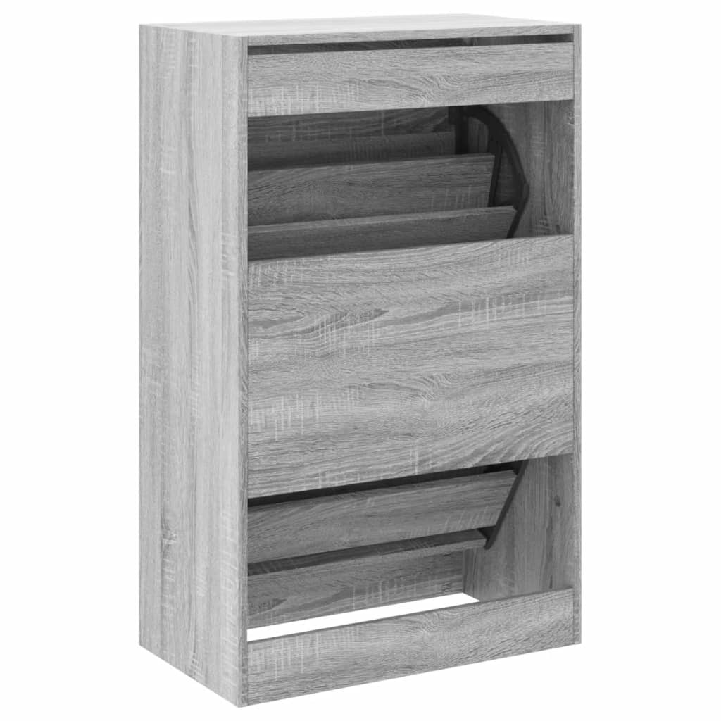 Schuhschrank Grau Sonoma 60x34x96,5 cm Holzwerkstoff - Pazzar.ch