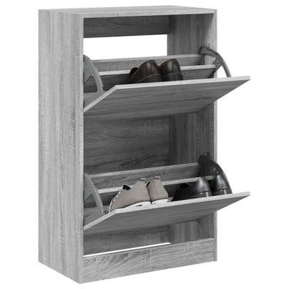 Schuhschrank Grau Sonoma 60x34x96,5 cm Holzwerkstoff - Pazzar.ch
