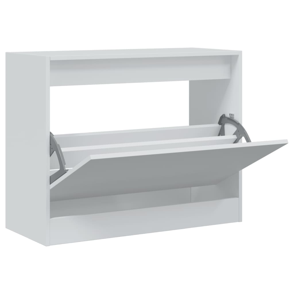 Schuhschrank Weiß 80x34x63 cm Holzwerkstoff - Pazzar.ch