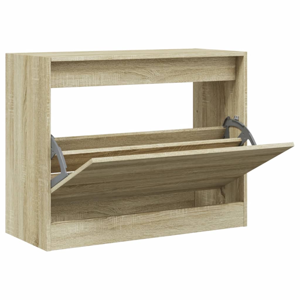 Schuhschrank Sonoma-Eiche 80x34x63 cm Holzwerkstoff - Pazzar.ch