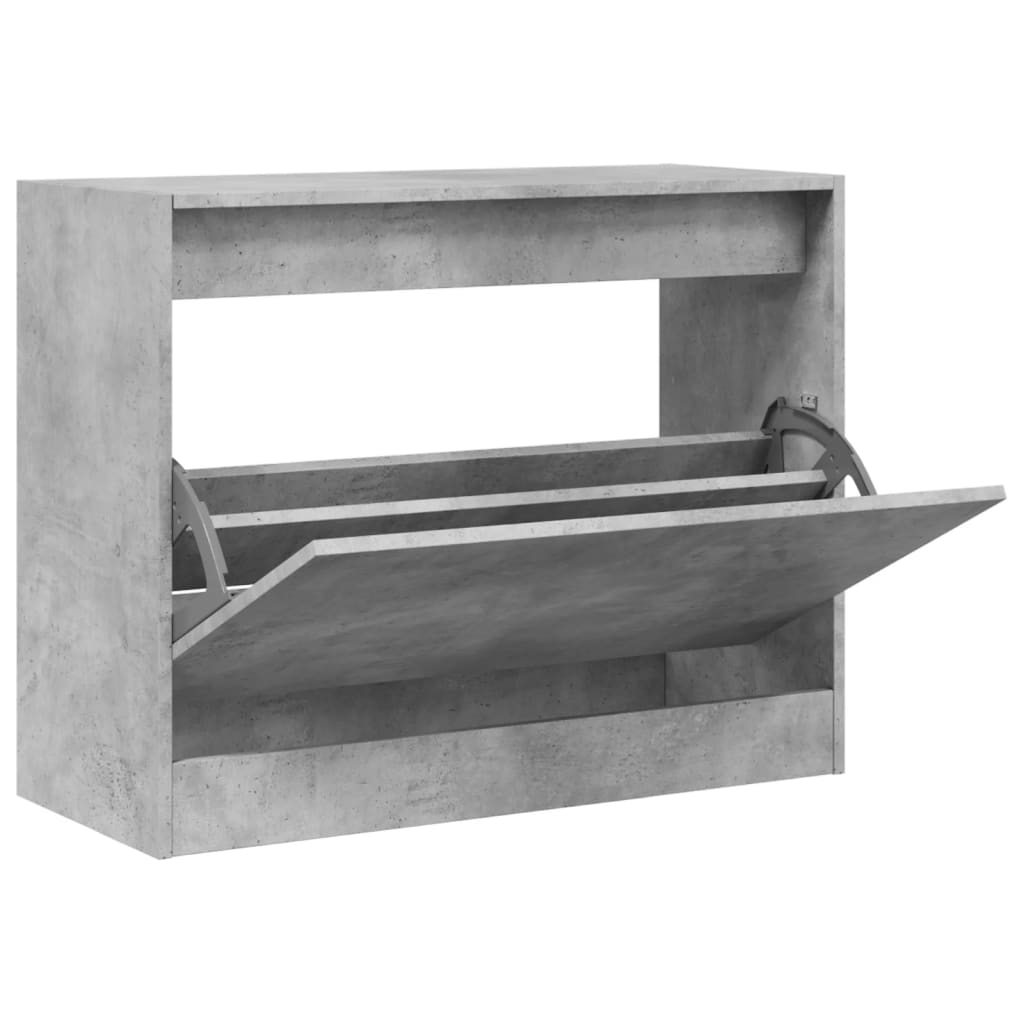 Schuhschrank Betongrau 80x34x63 cm Holzwerkstoff - Pazzar.ch