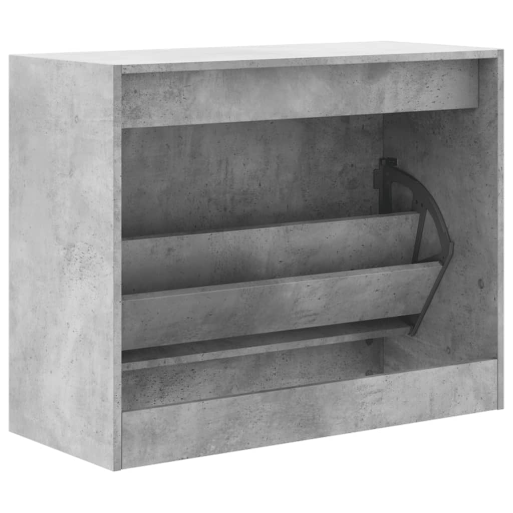 Schuhschrank Betongrau 80x34x63 cm Holzwerkstoff - Pazzar.ch