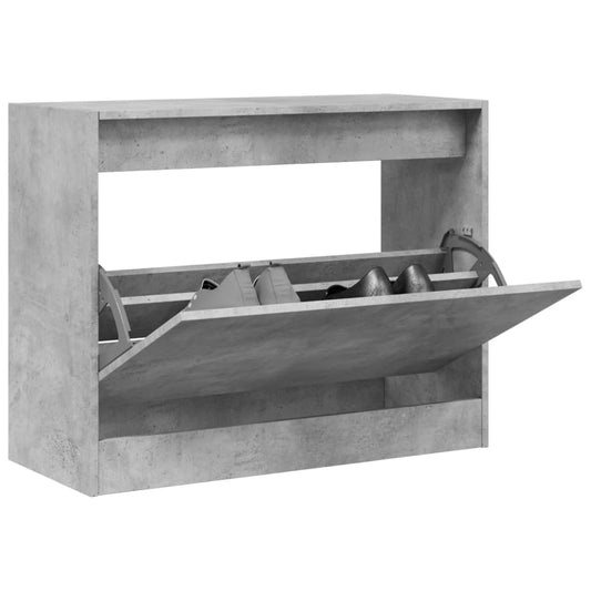 Schuhschrank Betongrau 80x34x63 cm Holzwerkstoff - Pazzar.ch