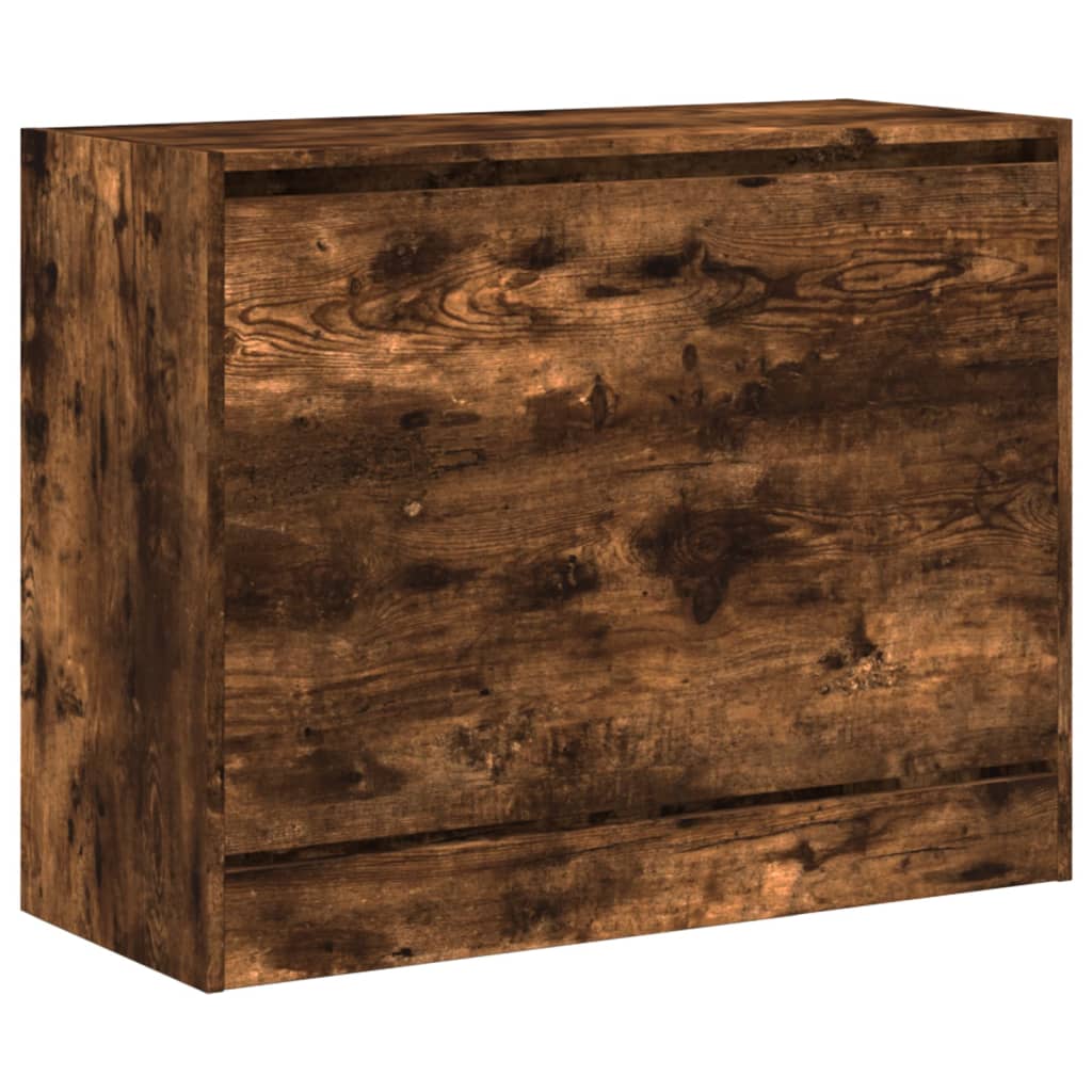 Schuhschrank Räuchereiche 80x34x63 cm Holzwerkstoff - Pazzar.ch