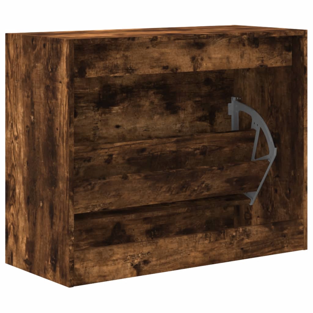 Schuhschrank Räuchereiche 80x34x63 cm Holzwerkstoff - Pazzar.ch