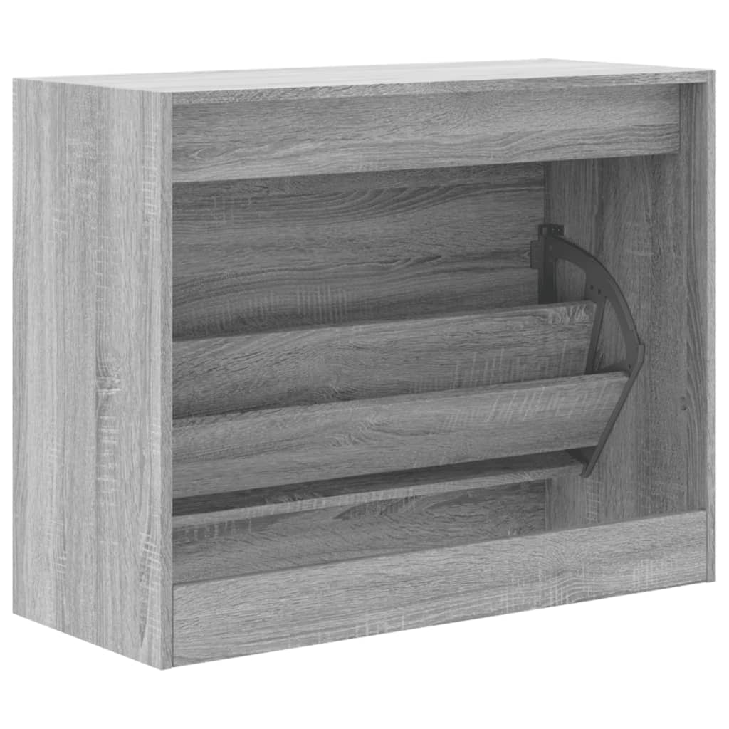 Schuhschrank Grau Sonoma 80x34x63 cm Holzwerkstoff - Pazzar.ch