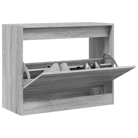 Schuhschrank Grau Sonoma 80x34x63 cm Holzwerkstoff - Pazzar.ch