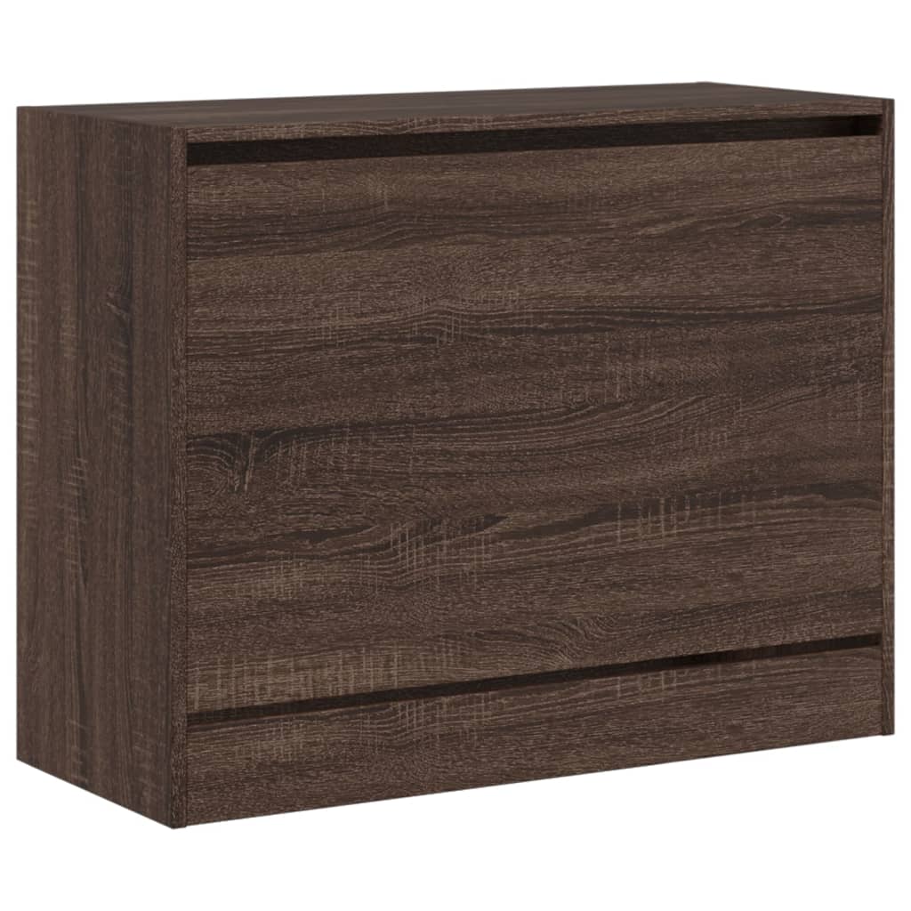 Schuhschrank Braun Eichen-Optik 80x34x63 cm Holzwerkstoff - Pazzar.ch