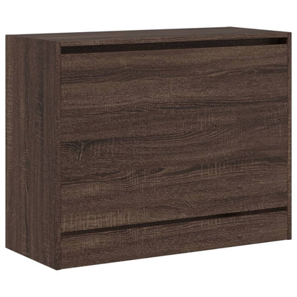 Schuhschrank Braun Eichen-Optik 80x34x63 cm Holzwerkstoff - Pazzar.ch