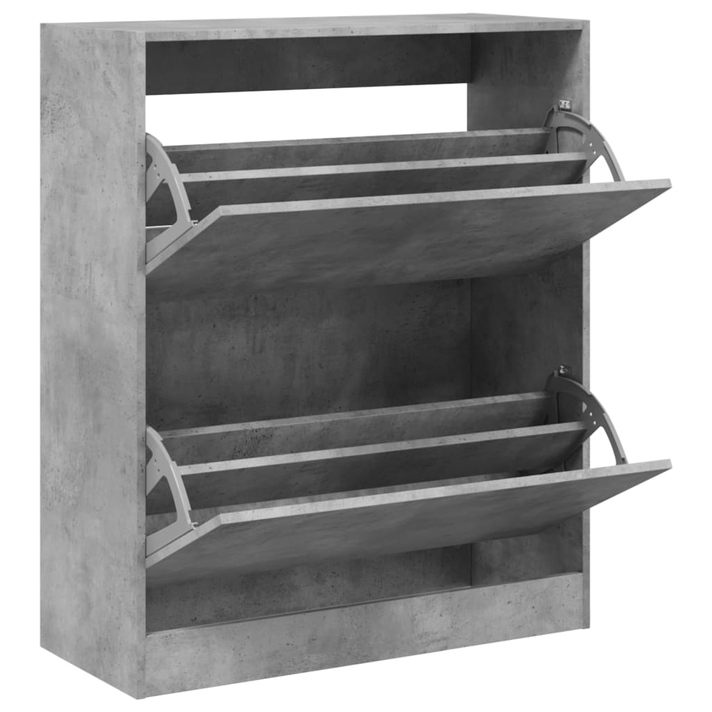 Schuhschrank Betongrau 80x34x96,5 cm Holzwerkstoff - Pazzar.ch