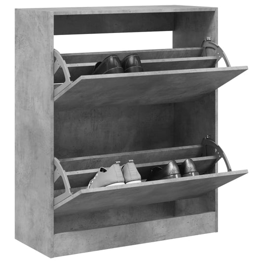 Schuhschrank Betongrau 80x34x96,5 cm Holzwerkstoff - Pazzar.ch