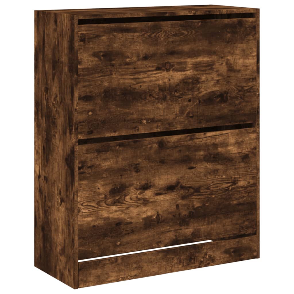 Schuhschrank Räuchereiche 80x34x96,5 cm Holzwerkstoff - Pazzar.ch