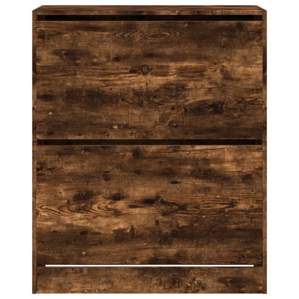Schuhschrank Räuchereiche 80x34x96,5 cm Holzwerkstoff - Pazzar.ch