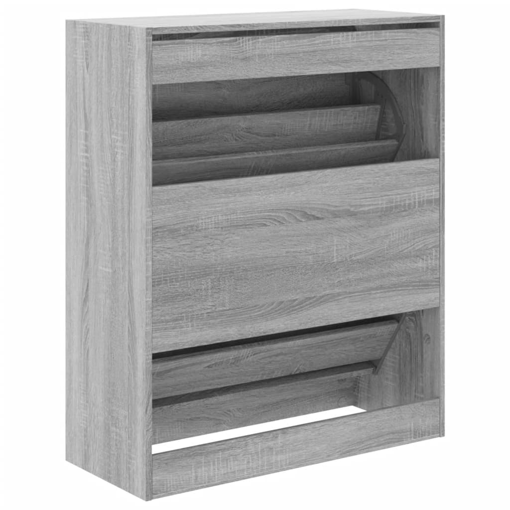 Schuhschrank Grau Sonoma 80x34x96,5 cm Holzwerkstoff - Pazzar.ch
