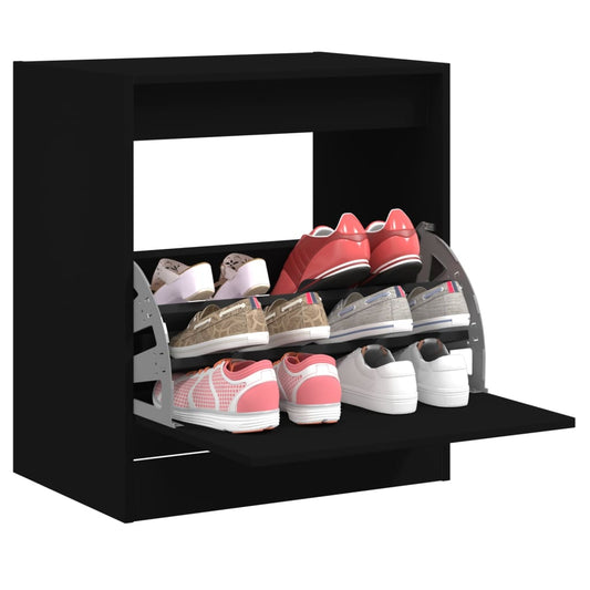 Schuhschrank Schwarz 60x42x69 cm Holzwerkstoff - Pazzar.ch