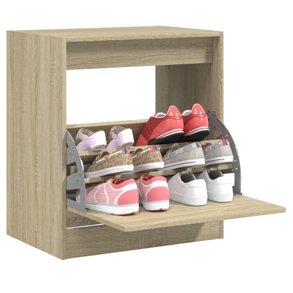 Schuhschrank Sonoma-Eiche 60x42x69 cm Holzwerkstoff - Pazzar.ch