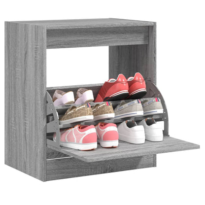 Schuhschrank Grau Sonoma 60x42x69 cm Holzwerkstoff - Pazzar.ch