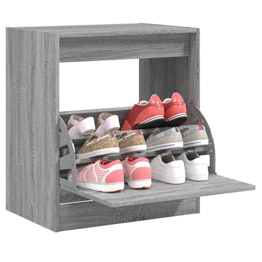 Schuhschrank Grau Sonoma 60x42x69 cm Holzwerkstoff - Pazzar.ch