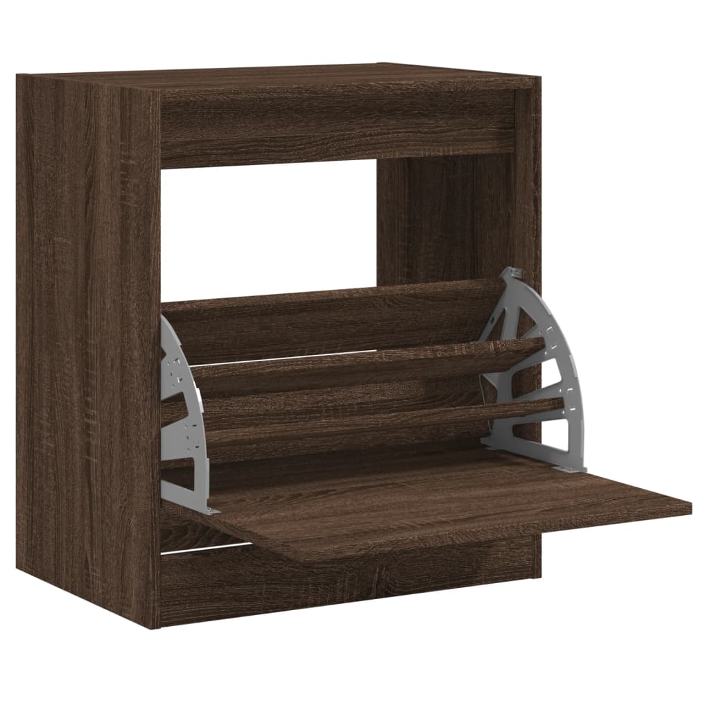 Schuhschrank Braun Eichen-Optik 60x42x69 cm Holzwerkstoff - Pazzar.ch