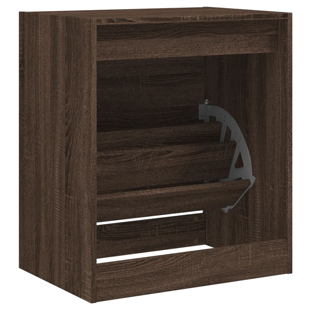 Schuhschrank Braun Eichen-Optik 60x42x69 cm Holzwerkstoff - Pazzar.ch