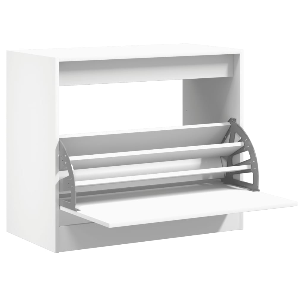 Schuhschrank Weiß 80x42x69 cm Holzwerkstoff - Pazzar.ch