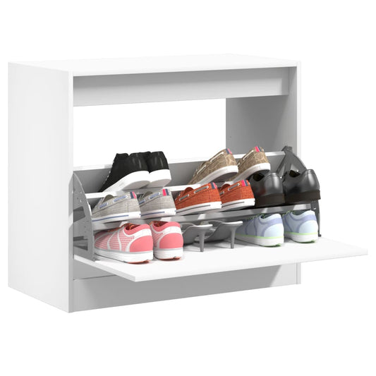 Schuhschrank Weiß 80x42x69 cm Holzwerkstoff - Pazzar.ch