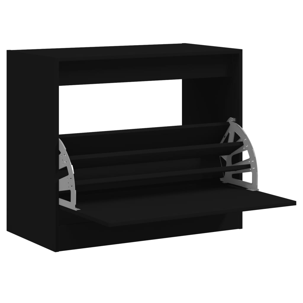 Schuhschrank Schwarz 80x42x69 cm Holzwerkstoff - Pazzar.ch