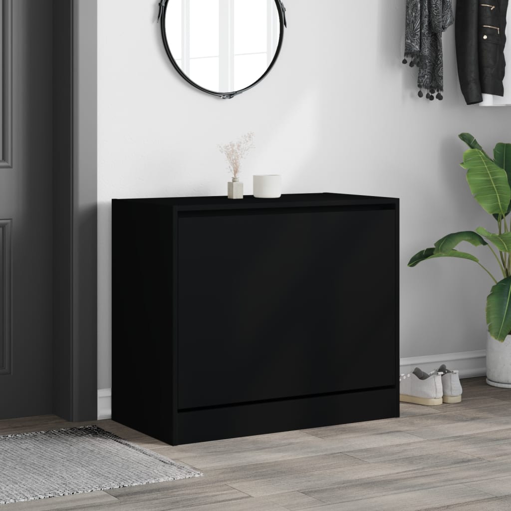 Schuhschrank Schwarz 80x42x69 cm Holzwerkstoff - Pazzar.ch