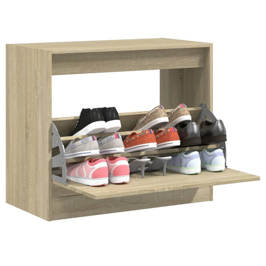 Schuhschrank Sonoma-Eiche 80x42x69 cm Holzwerkstoff - Pazzar.ch