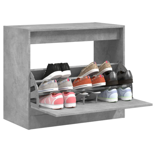 Schuhschrank Betongrau 80x42x69 cm Holzwerkstoff - Pazzar.ch