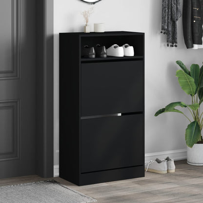 Schuhschrank Schwarz 60x34x116 cm Holzwerkstoff - Pazzar.ch