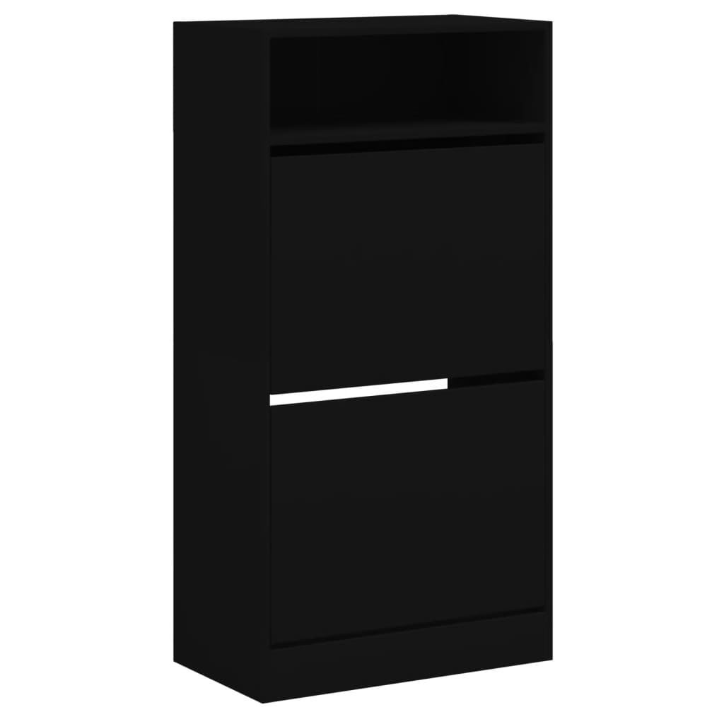 Schuhschrank Schwarz 60x34x116 cm Holzwerkstoff - Pazzar.ch